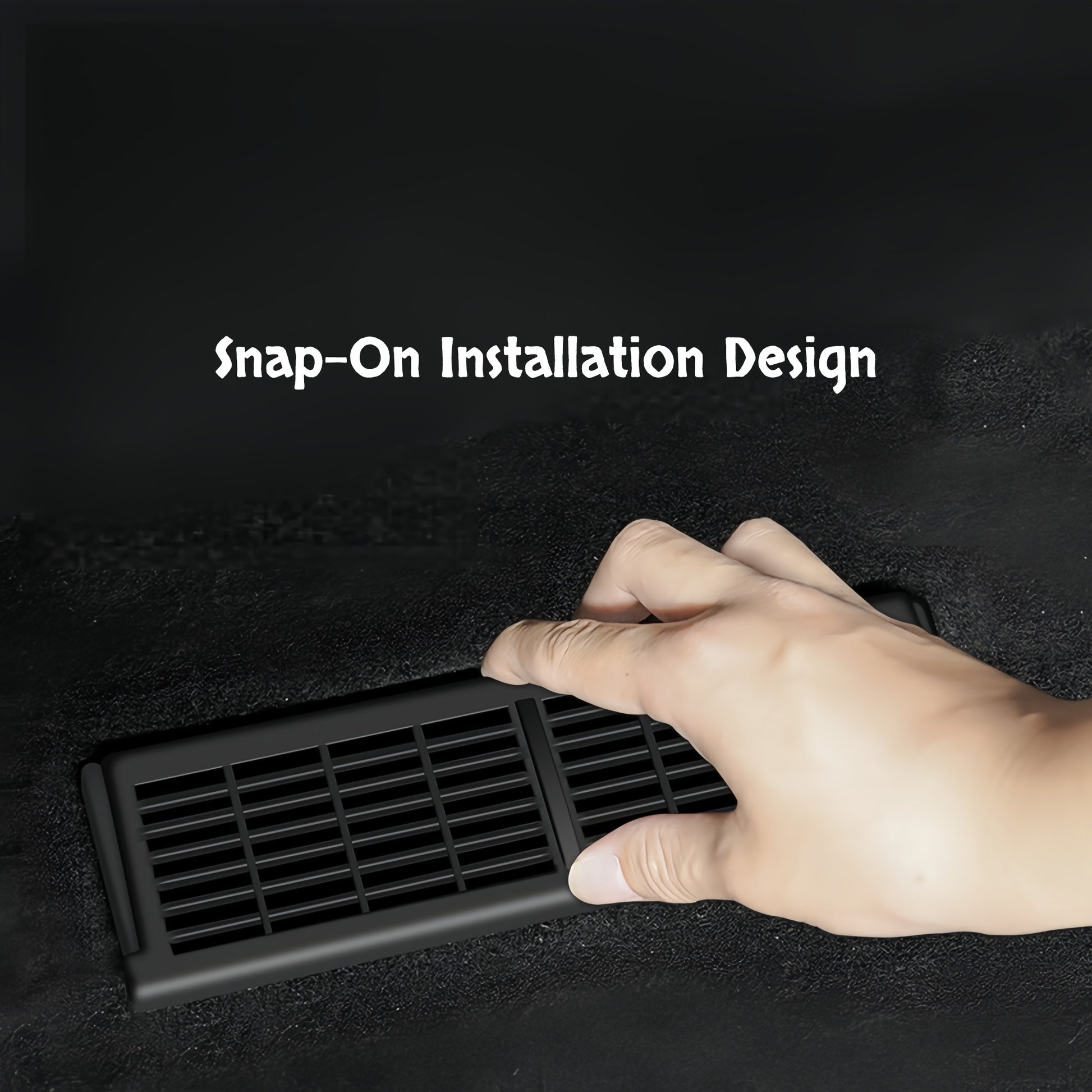 ABS under seat air vent cover for Model Y interior protection, featuring a durable matte finish and reinforced structure