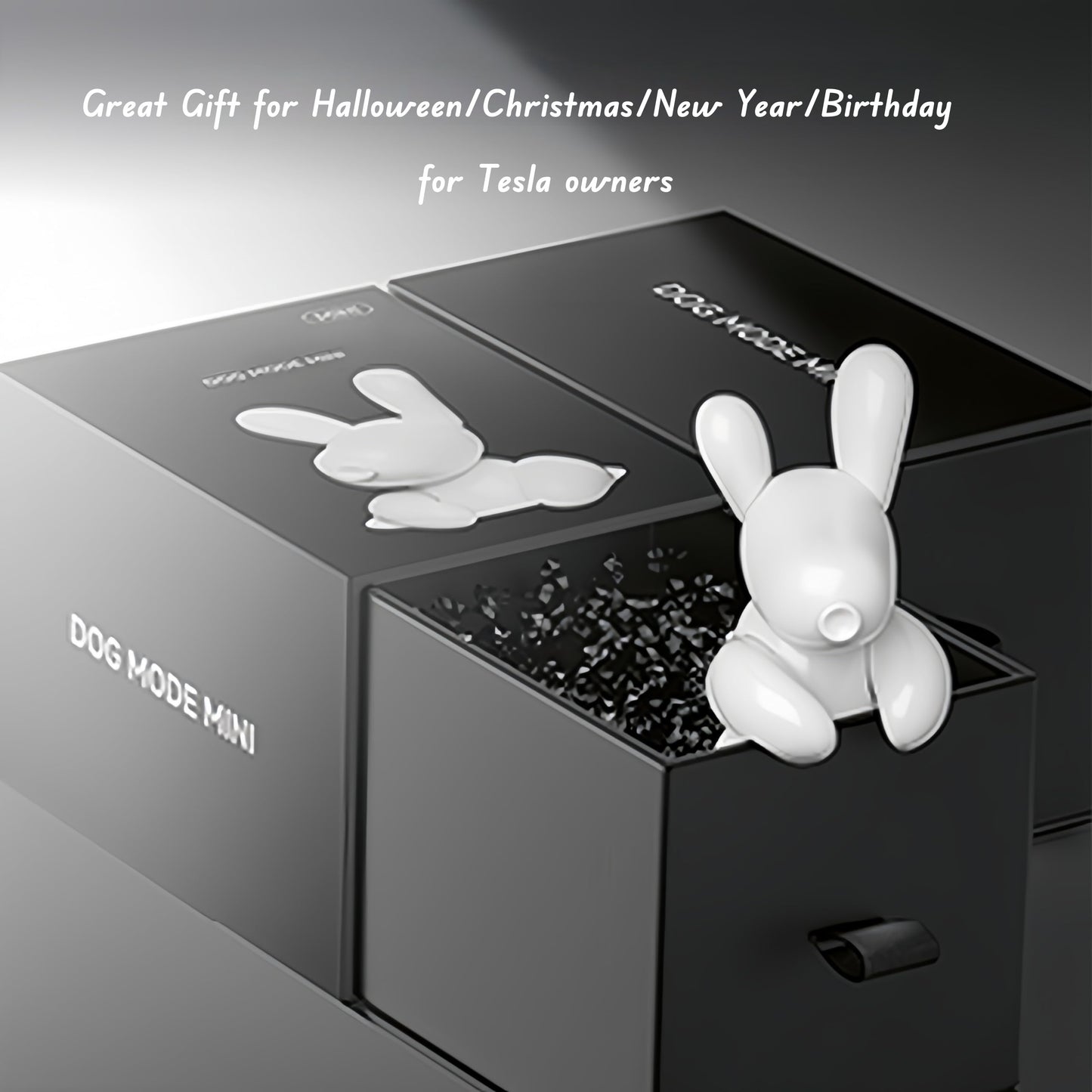 Adorable mini dog figurine accessory perfect for Tesla owners who enjoy cute interior accents and pet-themed décor