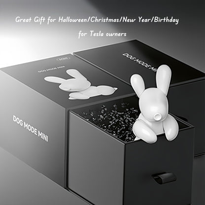 Adorable mini dog figurine accessory perfect for Tesla owners who enjoy cute interior accents and pet-themed décor