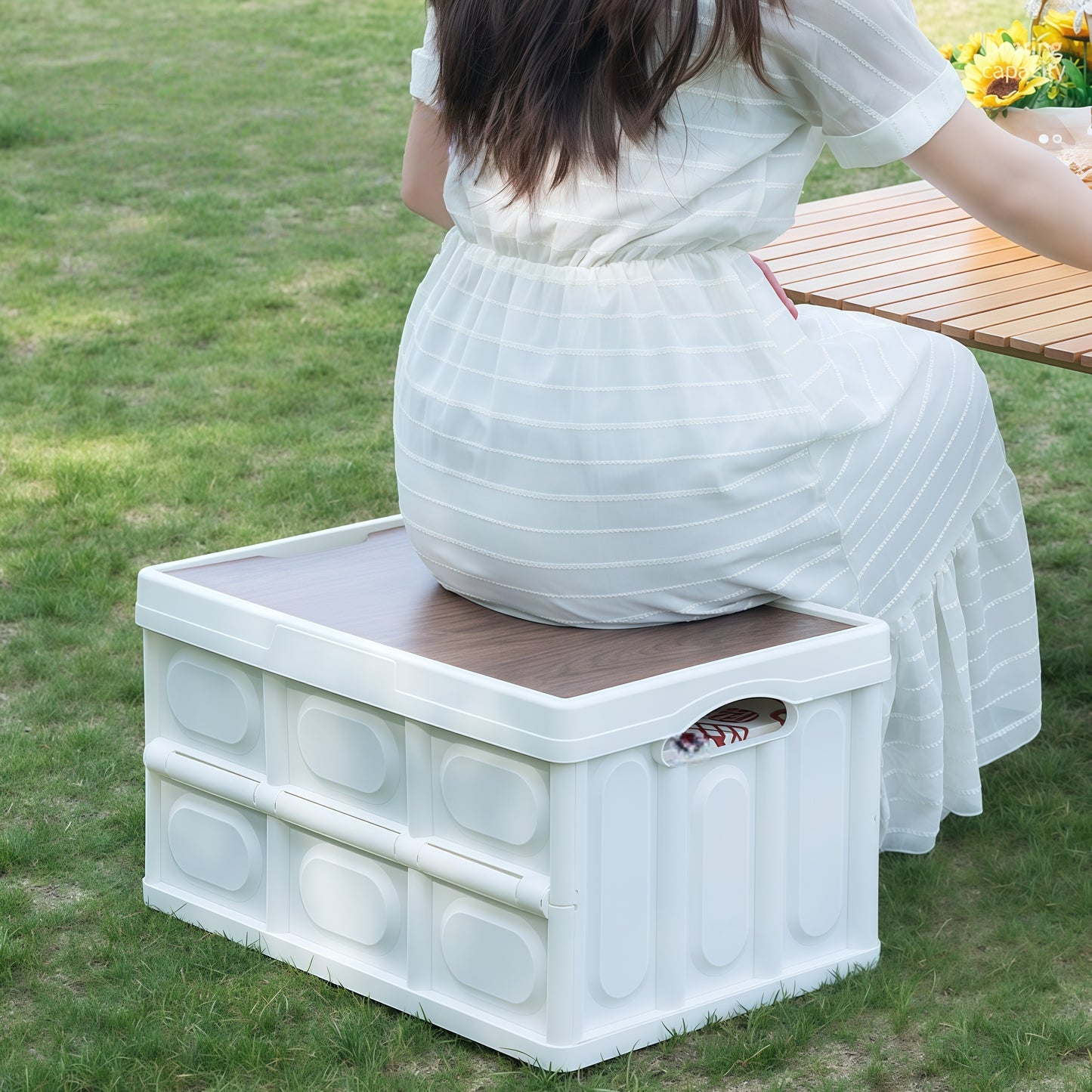 Collapsible trunk organizer for storing road trip gear, groceries, or camping essentials efficiently