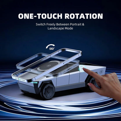 Compact 3-in-1 wireless charger ideal for home, office, or vehicle use, offering portable and organized charging convenience