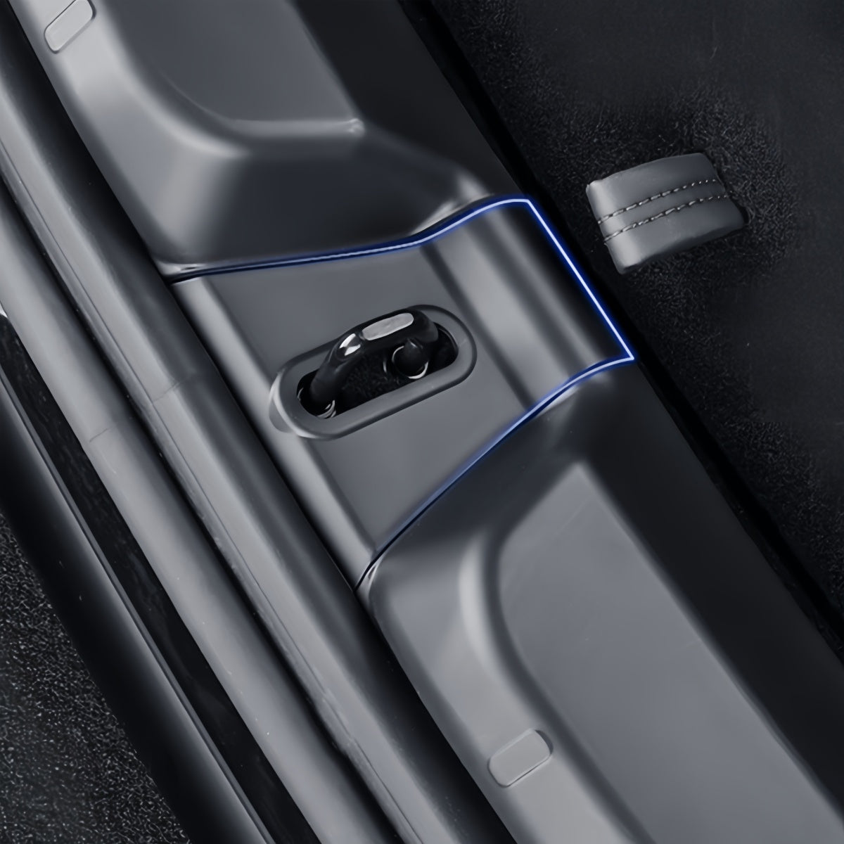 Custom-fit rear bumper sill cover designed to match Model 3 Highland contours for a clean integrated appearance