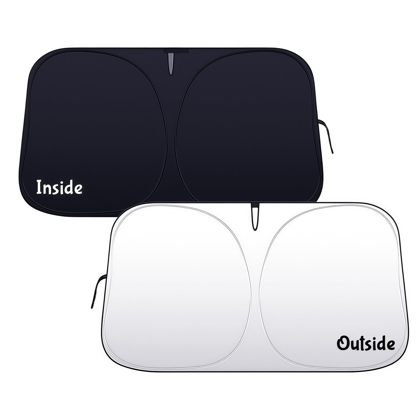 Durable foldable car sunshade with memory metal frame maintains shape after repeated use without deformation