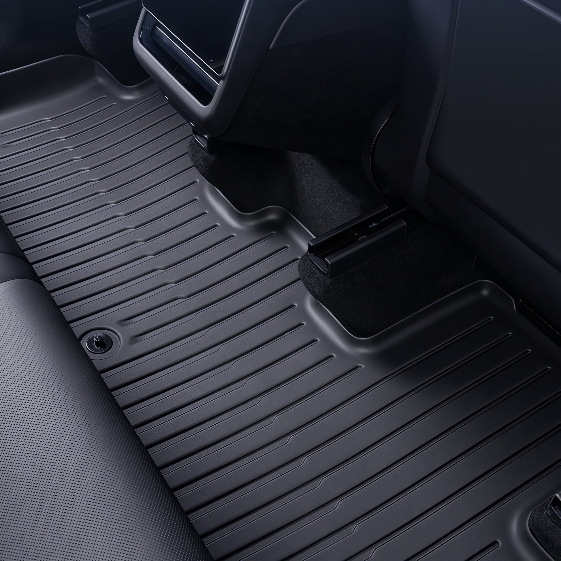 Eco friendly TPE floor mats for Tesla Model Y that are odorless, durable and safe for daily use