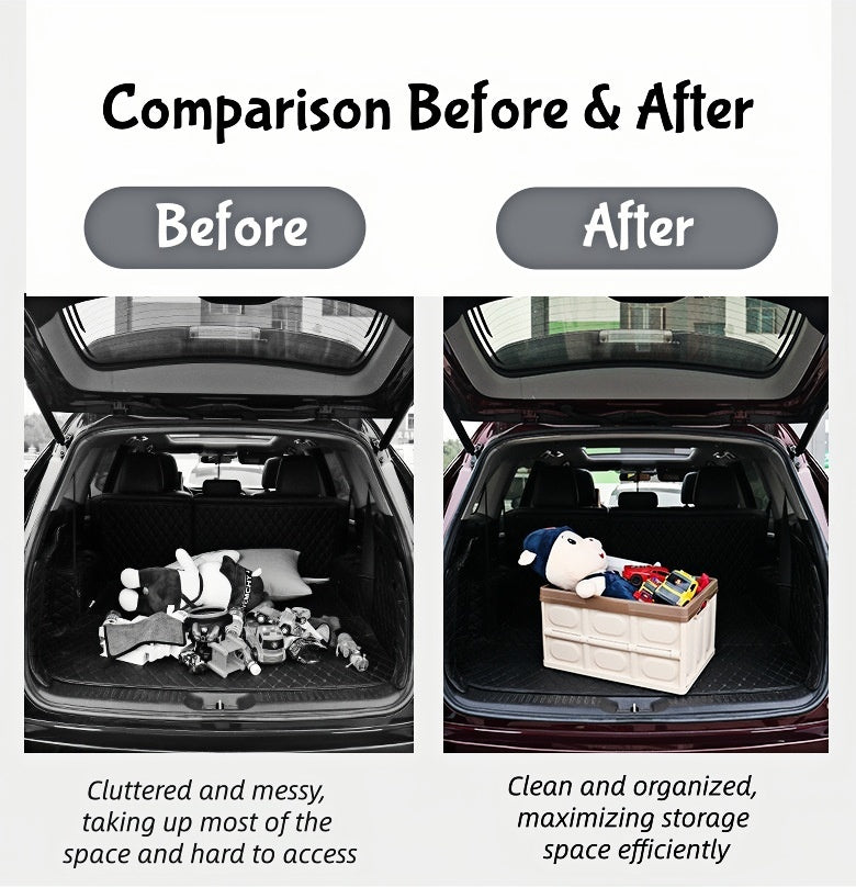Heavy duty car trunk organizer featuring reinforced structure for strong support and reliable storage performance