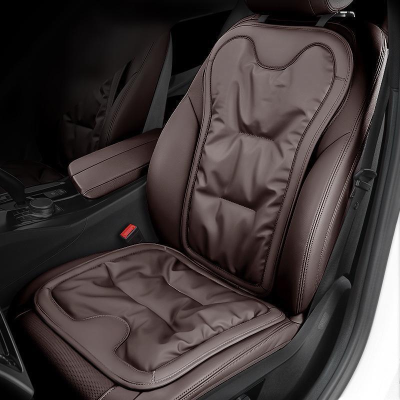 Soft long-fiber plush seat cushion keeping you warm and cozy during cold weather drives