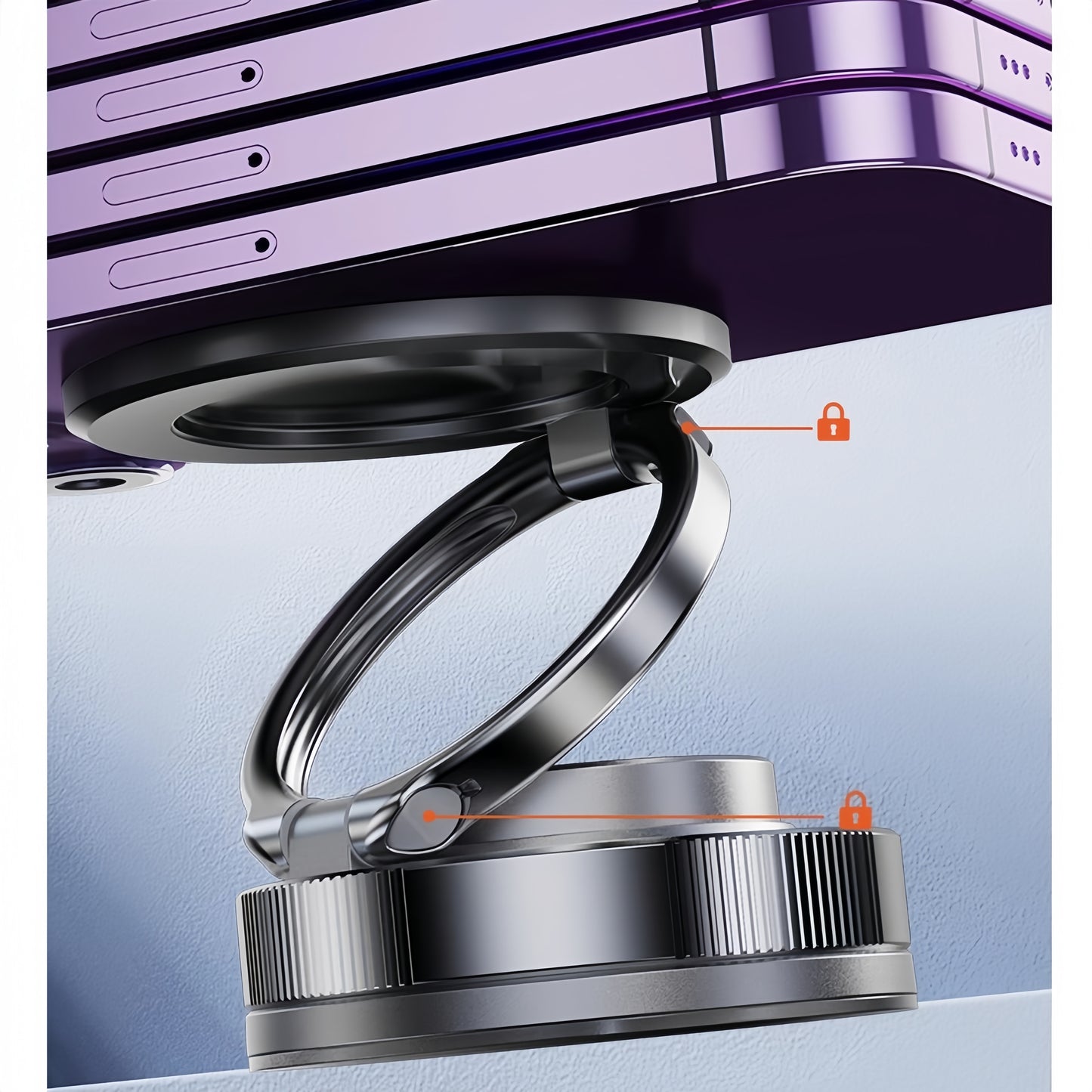 Mechanical lever linkage alloy arm provides sturdy support for your phone while driving electric vehicles