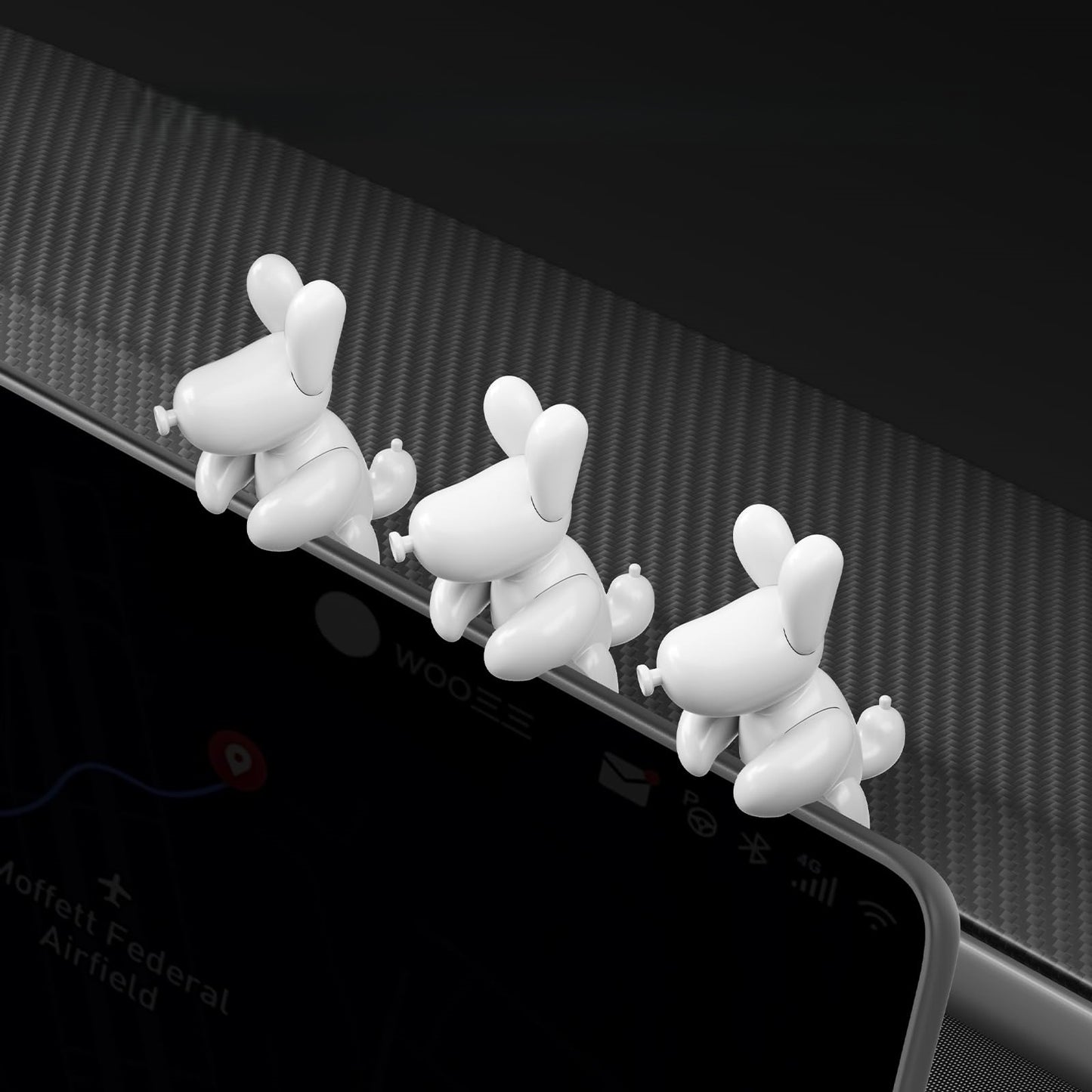 Screen decoration that fits the curve of the Tesla Model 3 Highland center display for subtle, stylish personalization