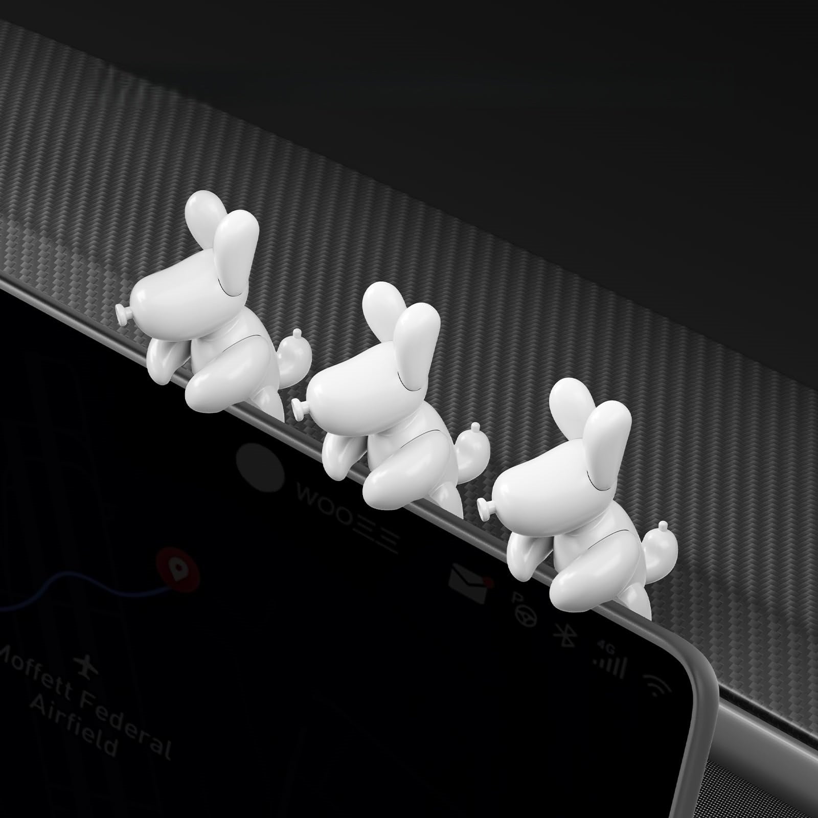 Screen decoration that fits the curve of the Tesla Model 3 Highland center display for subtle, stylish personalization