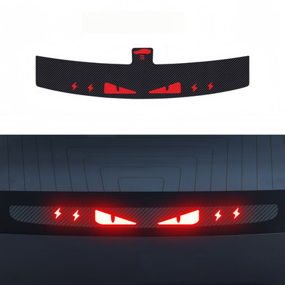 Carbon fiber look Tesla Model 3 brake light cover, durable PVC soft board for EVs