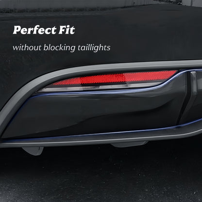 Rear diffuser improves high-speed stability for Model 3 Highland by reducing wind drag and increasing aerodynamic efficiency
