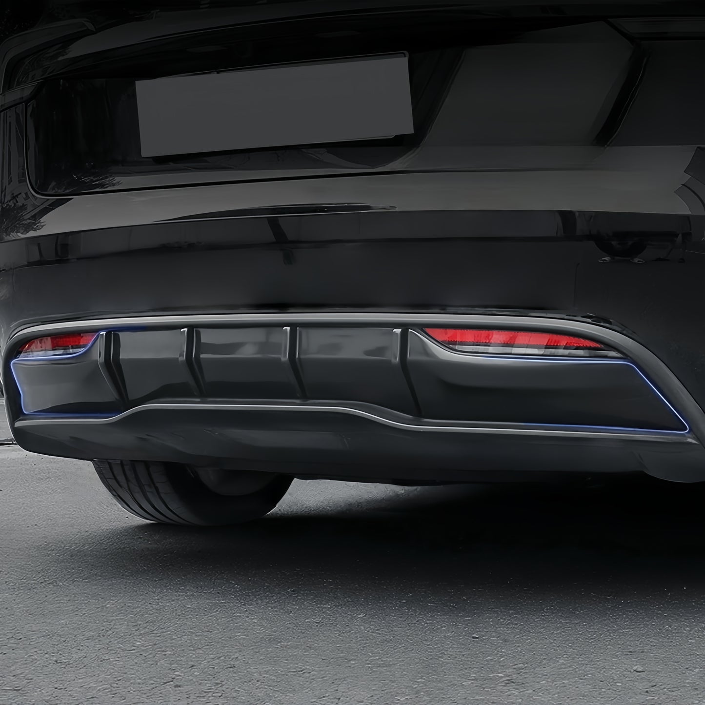Tailored-fit rear diffuser for Model 3 Highland providing aerodynamic performance and stylish rear profile enhancement