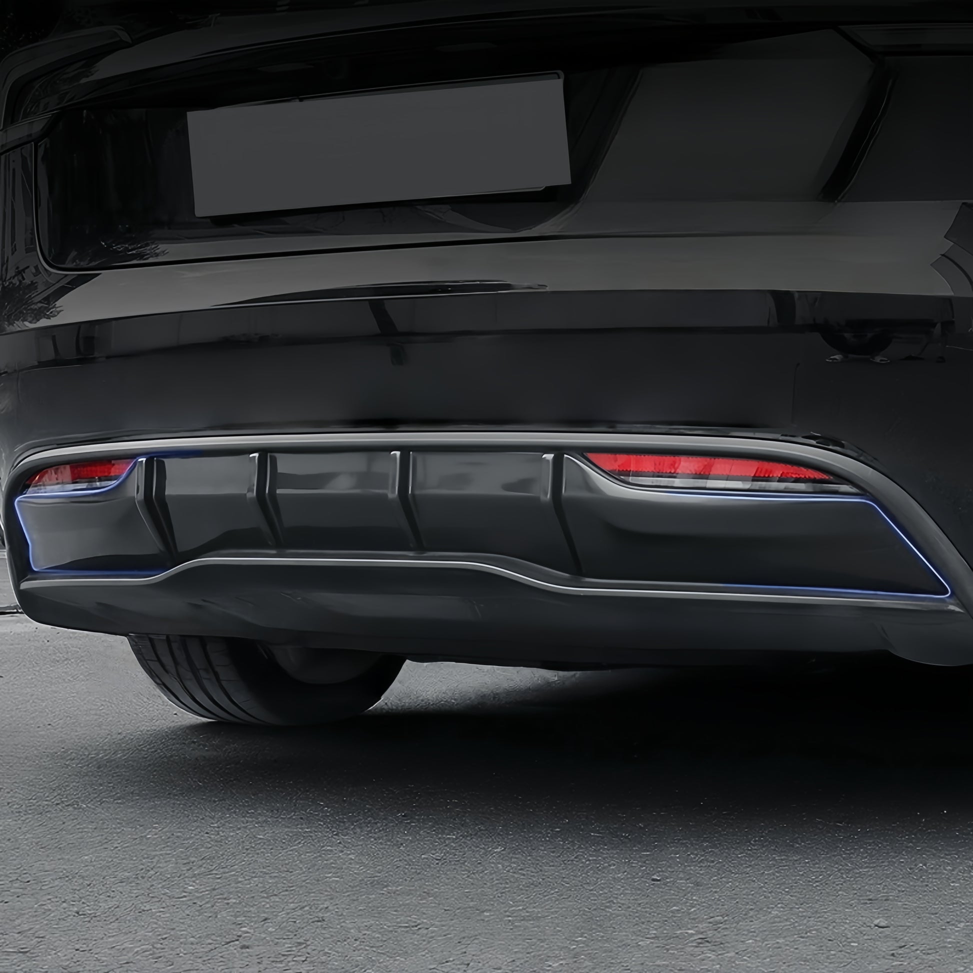 Tailored-fit rear diffuser for Model 3 Highland providing aerodynamic performance and stylish rear profile enhancement
