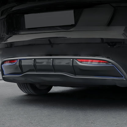 Tailored-fit rear diffuser for Model 3 Highland providing aerodynamic performance and stylish rear profile enhancement