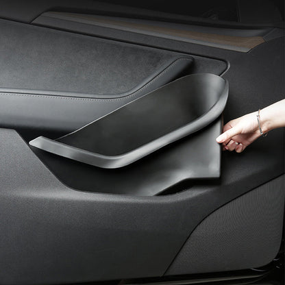 Door panel storage compartment insert engineered for Model Y Juniper 2025+, offering a flush factory-like interior fit