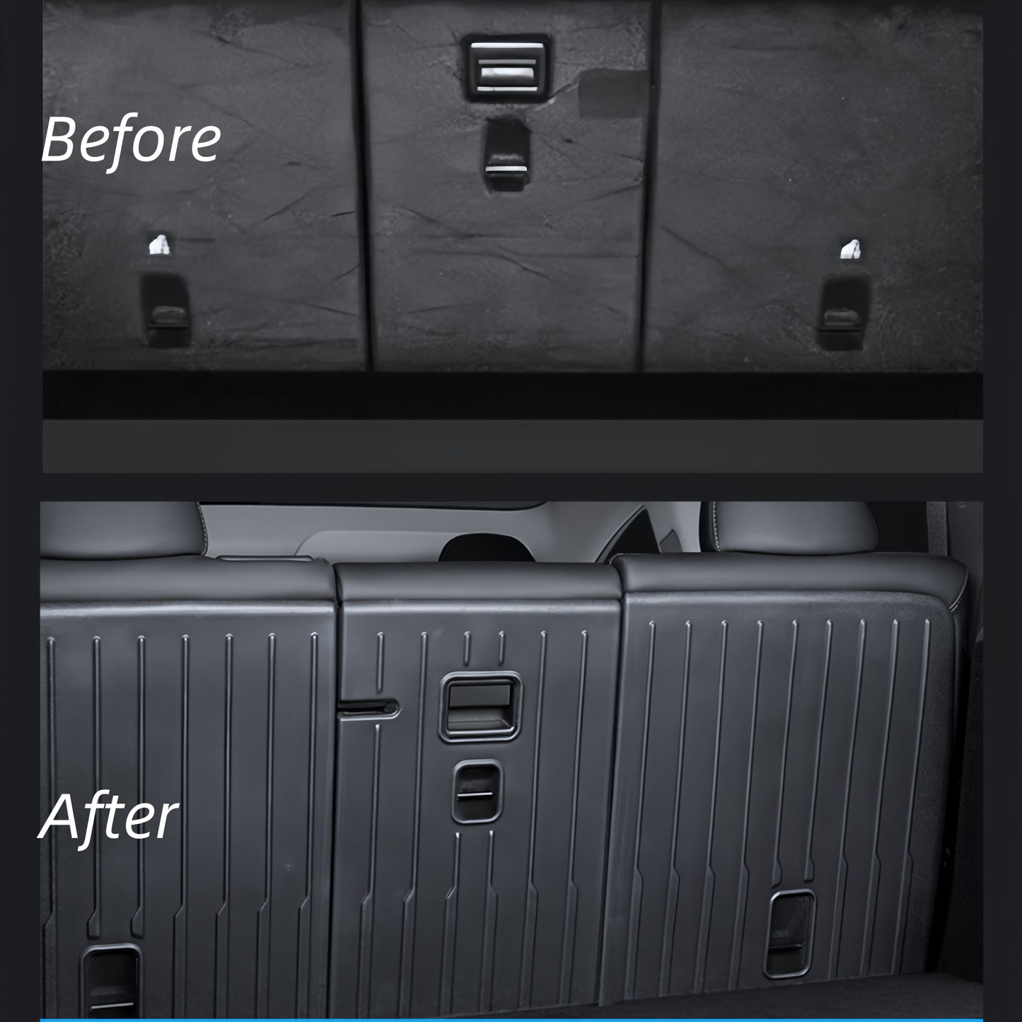 All-weather backrest cover for the Model Y Juniper, blocking dust, snow, and spills with raised-edge TPE construction