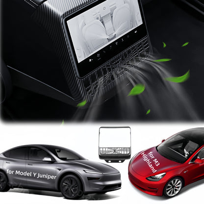 Stylish rear air outlet trim cover for Model Y Juniper, improving appearance while protecting the vent from damage