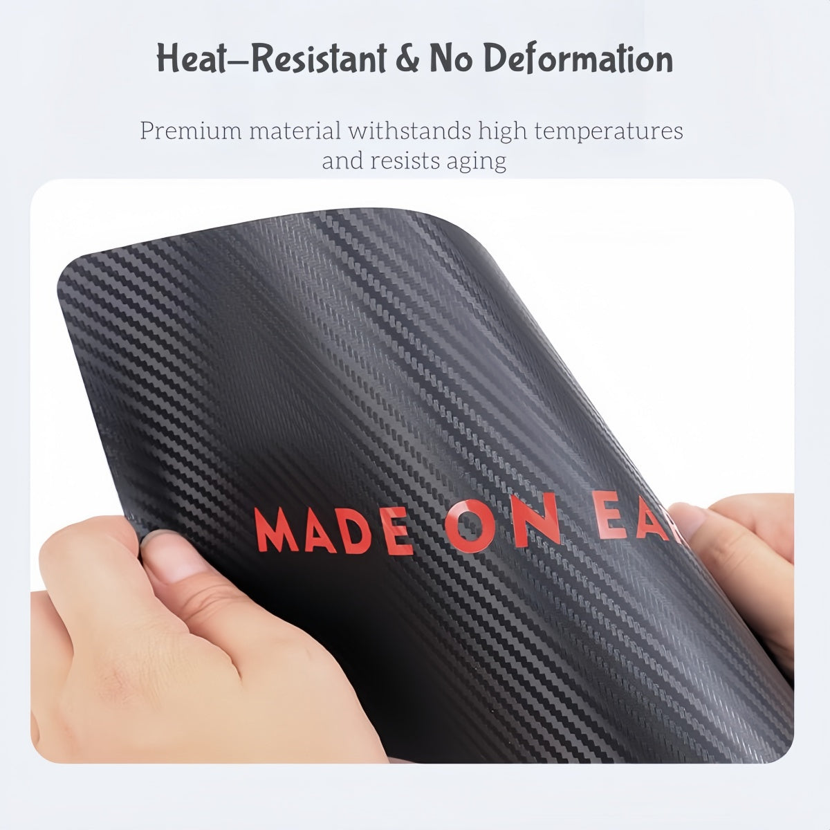 Third brake light cover for Tesla Model Y with carbon fiber texture, enhancing safety and rear light appearance