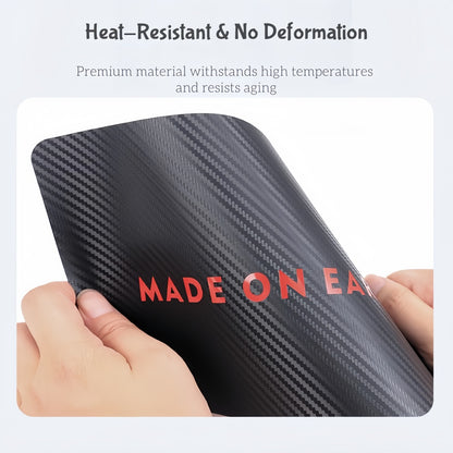 Third brake light cover for Tesla Model Y with carbon fiber texture, enhancing safety and rear light appearance