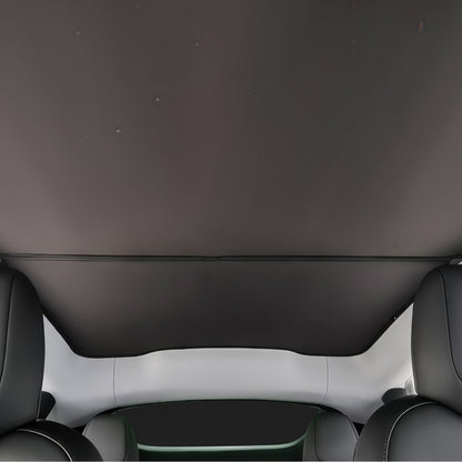 Nano crystal heat resistant sunshade for Tesla Model Y designed to reflect solar heat and protect interior surfaces