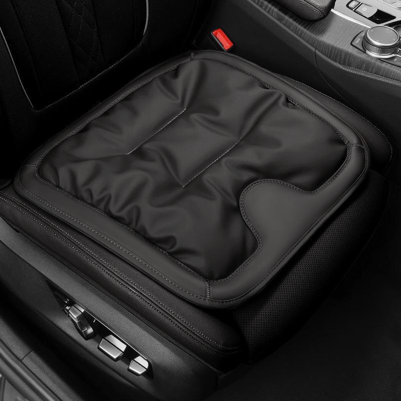 Non-slip car seat cushion with secure adjustable straps for easy installation without tools