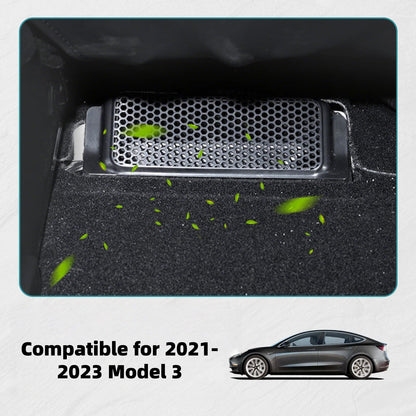 Under Seat Air Vent Cover for Model 3 (2021-2023) - ABS Rear Vent Protector