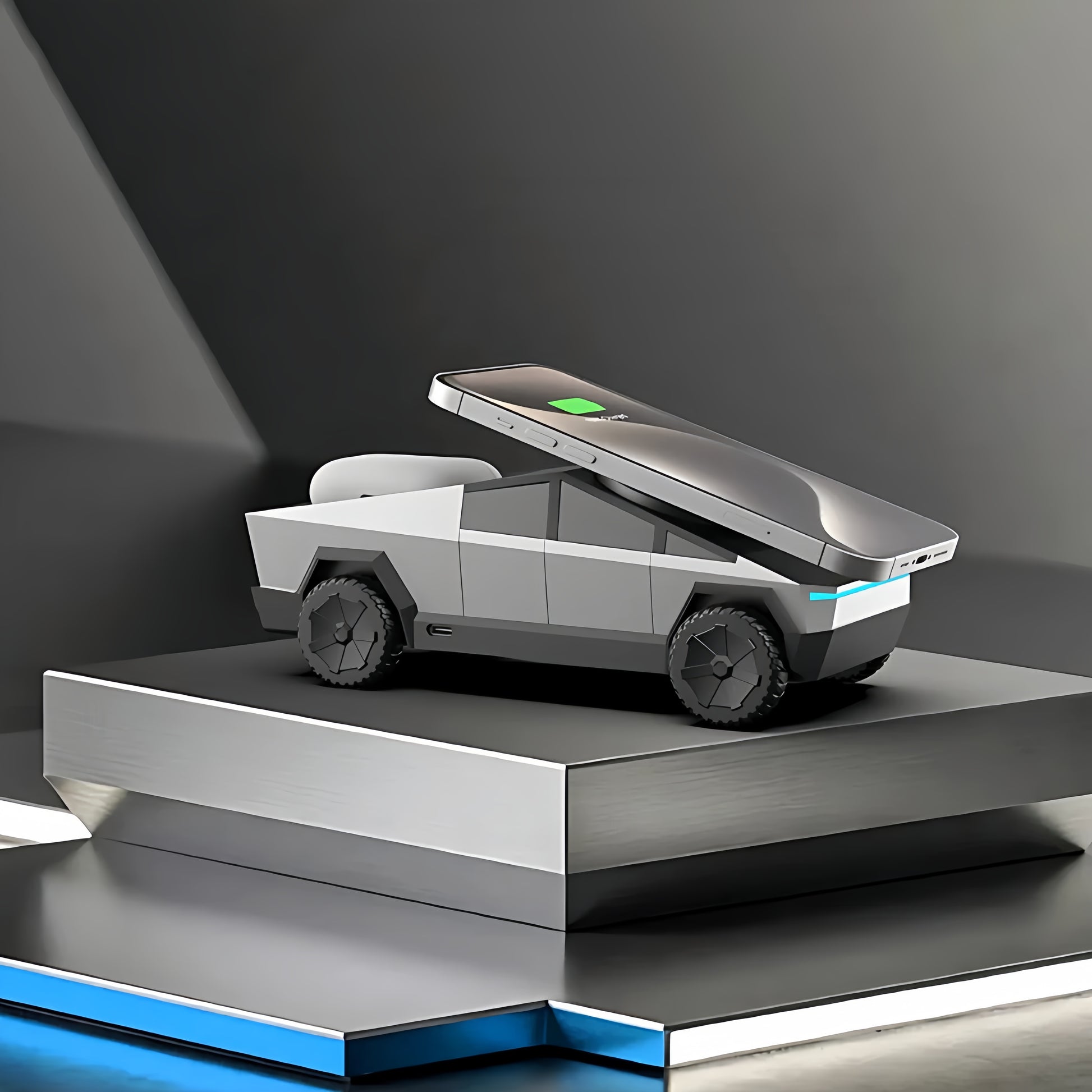 Built-in pop-up smartwatch charger hides when unused, creating a clean, compact 3-in-1 wireless charging base design