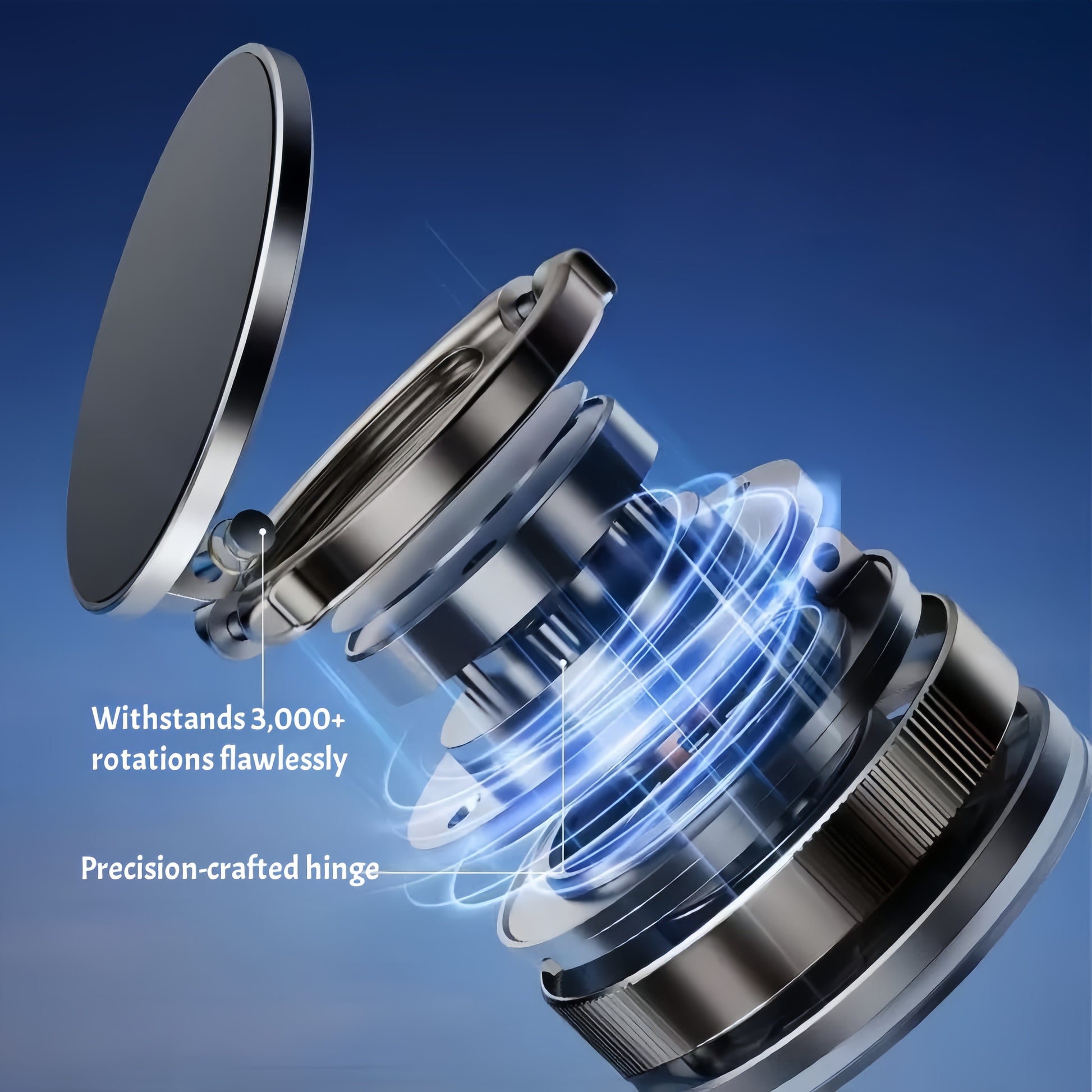 Precision alloy arm with reinforced pivot supports your phone firmly for safe hands-free driving in EVs