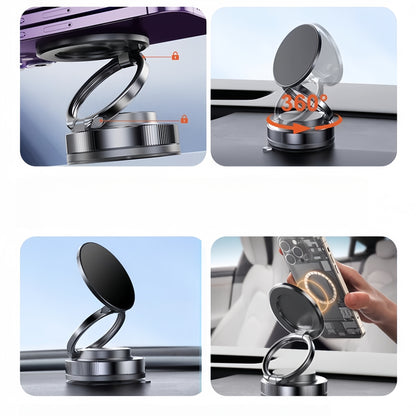 Strong suction cup with residue-free adhesive ensures stable mounting on dashboard or windshield without marks