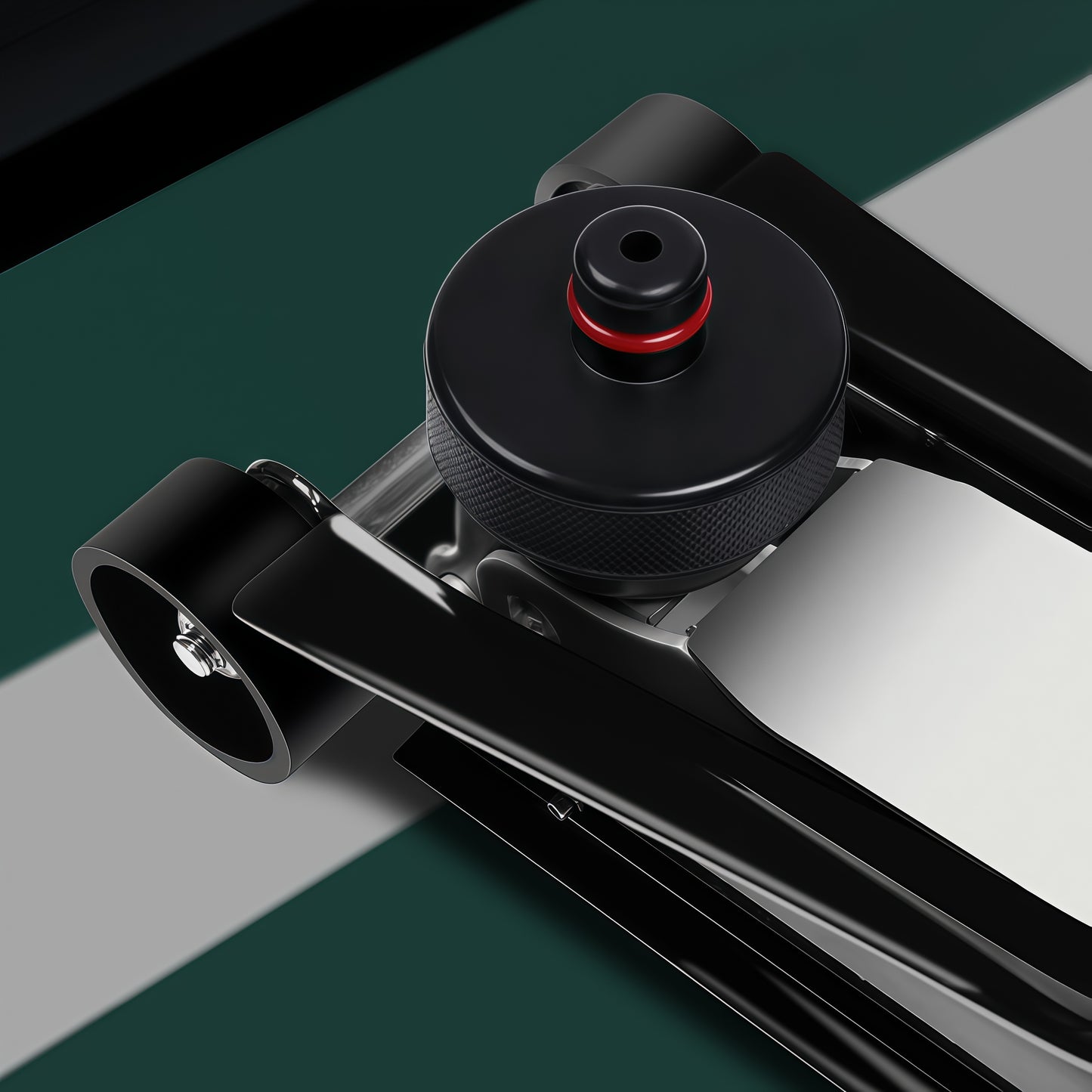 Custom fit rubber jack pad designed for Tesla factory lift points to prevent underbody damage when using a car jack