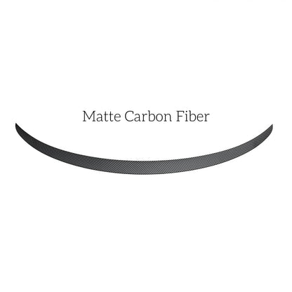 Matte carbon style ABS rear trunk spoiler for Tesla Model 3 2024 Highland, designed for aerodynamic performance and sporty OEM-style appearance