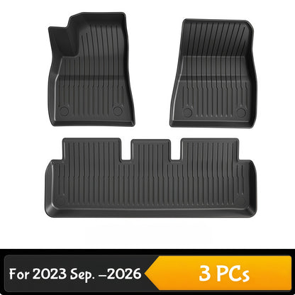 3 piece all weather floor mats set for Tesla Model 3 offering daily interior protection