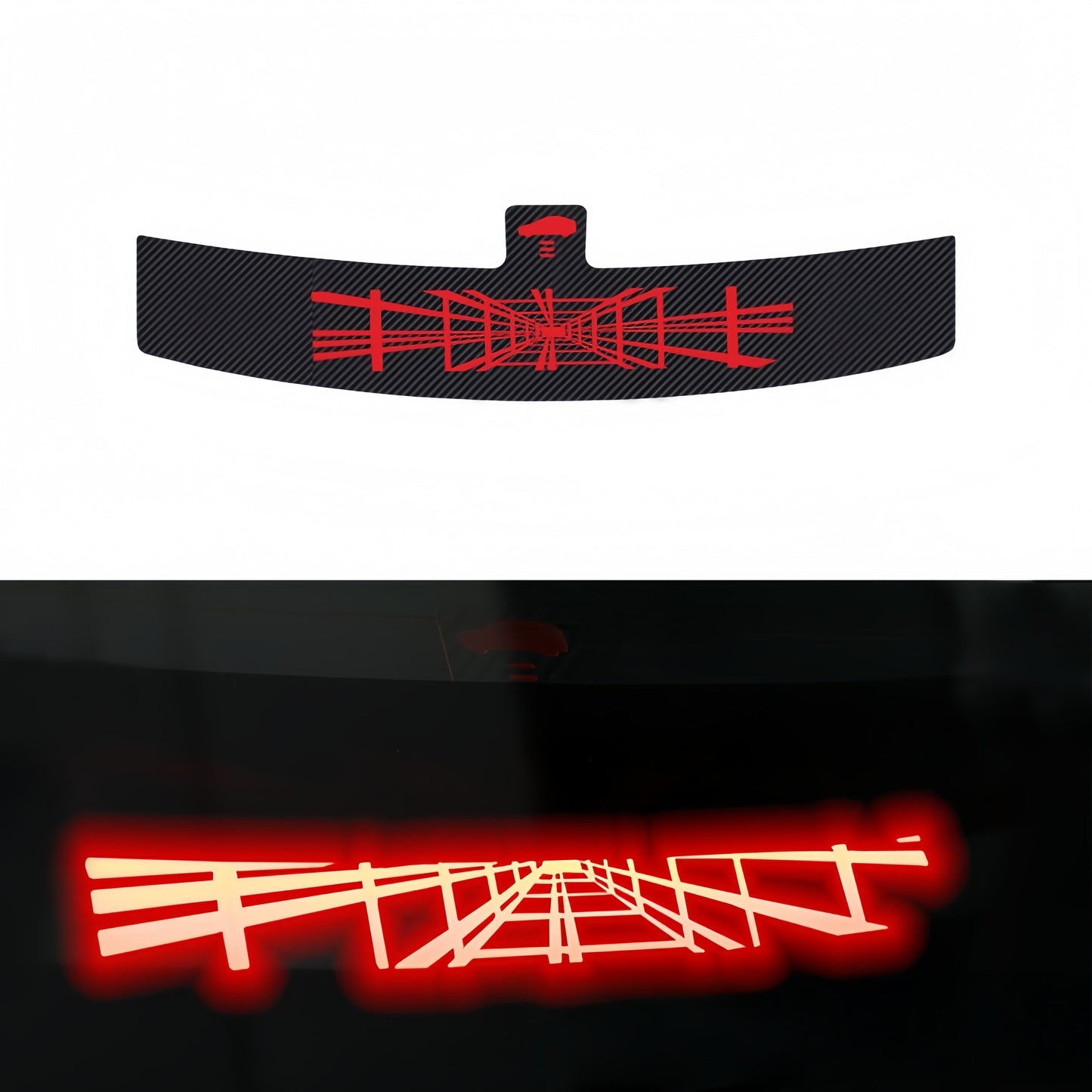 Quick slide-in Tesla Model 3 brake light cover, tool-free and glue-free installation design