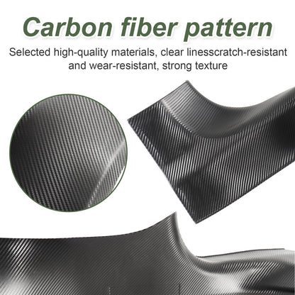Carbon fiber–textured door sill cover for Model 3 Highland, protecting sill surfaces from scratches, shoe marks, and wear