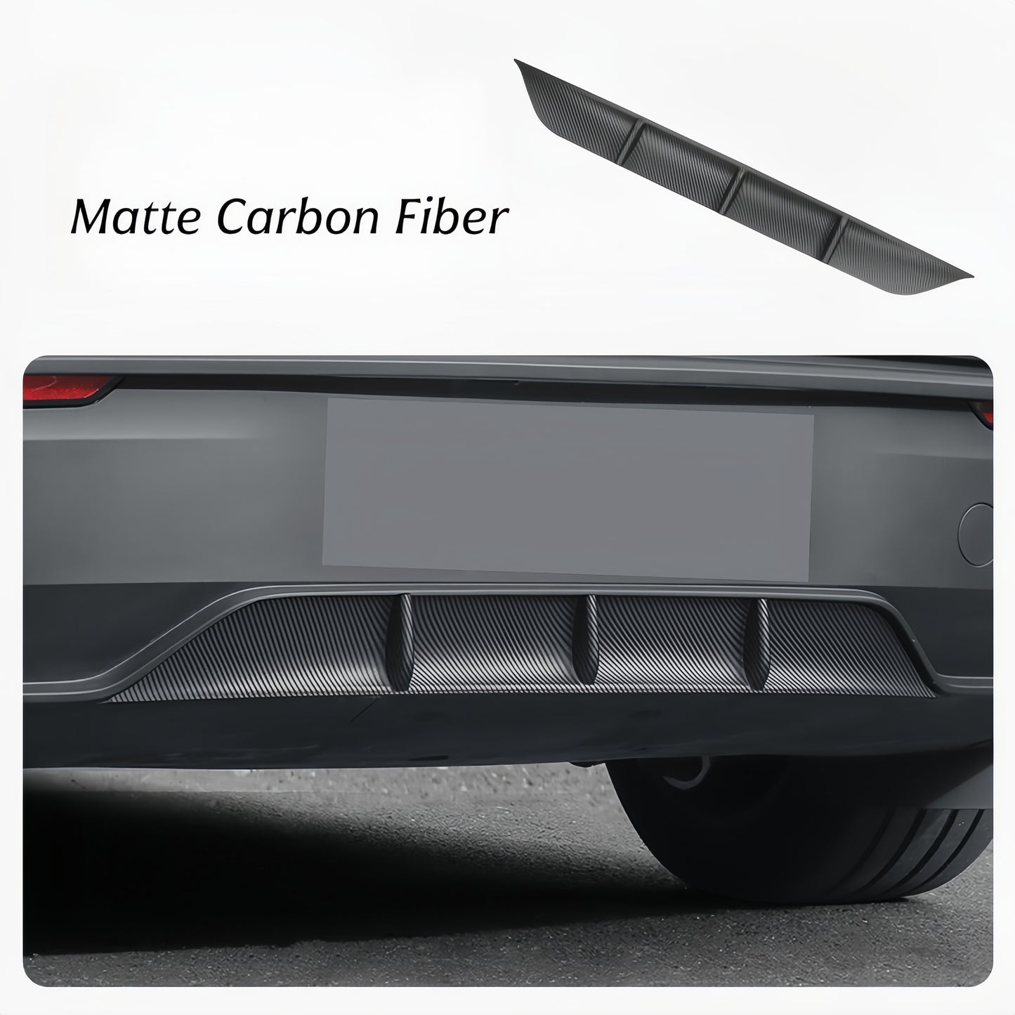 ABS rear diffuser lip for Tesla Model Y 2025 Juniper, offering rear bumper protection and premium finish