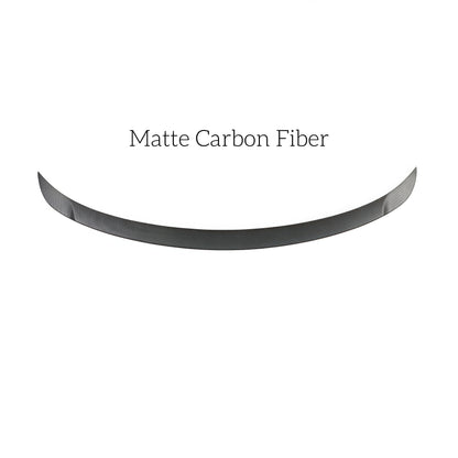 Carbon look ABS rear spoiler for Tesla Model Y 2025 Juniper, designed for aerodynamic upgrade and sporty OEM-style appearance