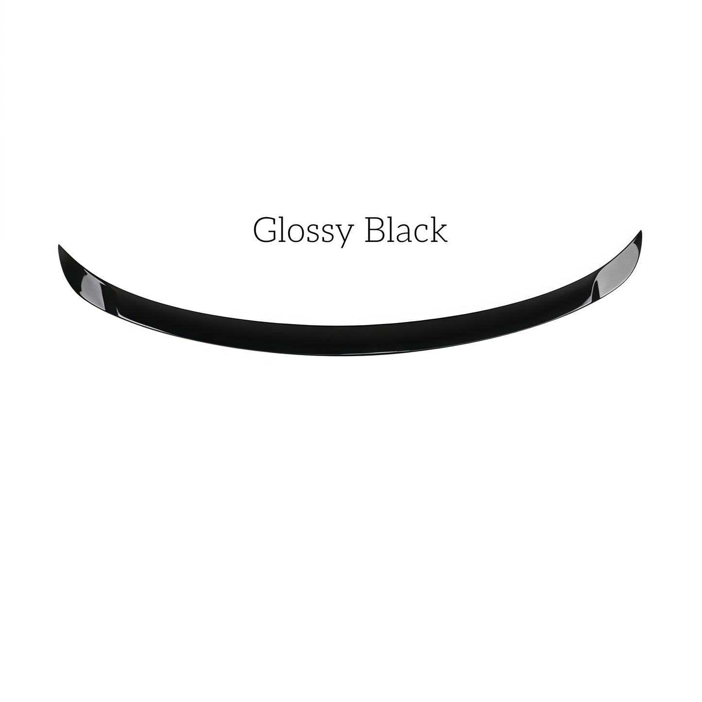 Gloss black ABS performance spoiler for Tesla Model Y 2025, enhancing rear aerodynamics, stability, and sporty exterior look