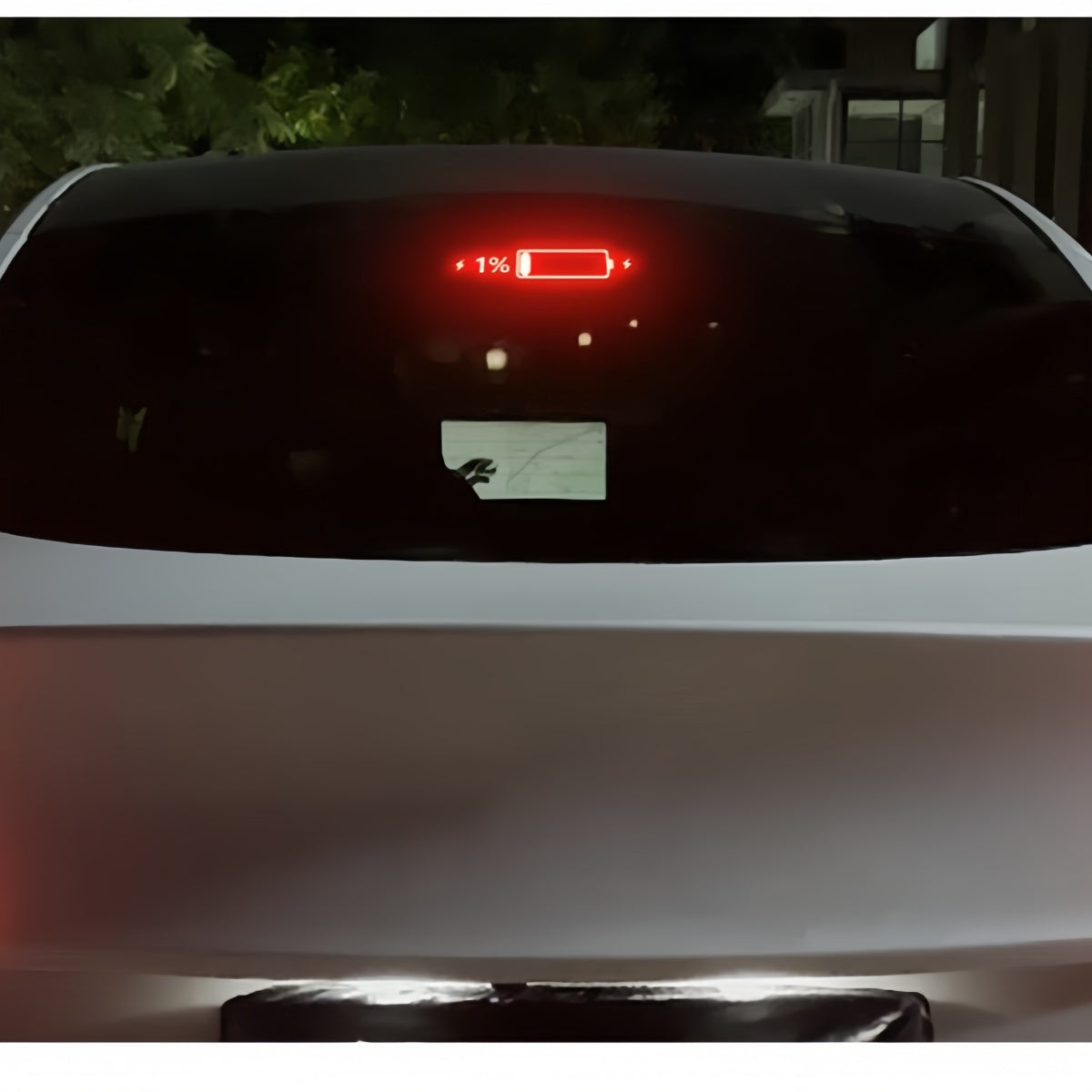 High mount brake light decal for Tesla Model Y 2021-2026, improving rear visibility and adding sporty styling
