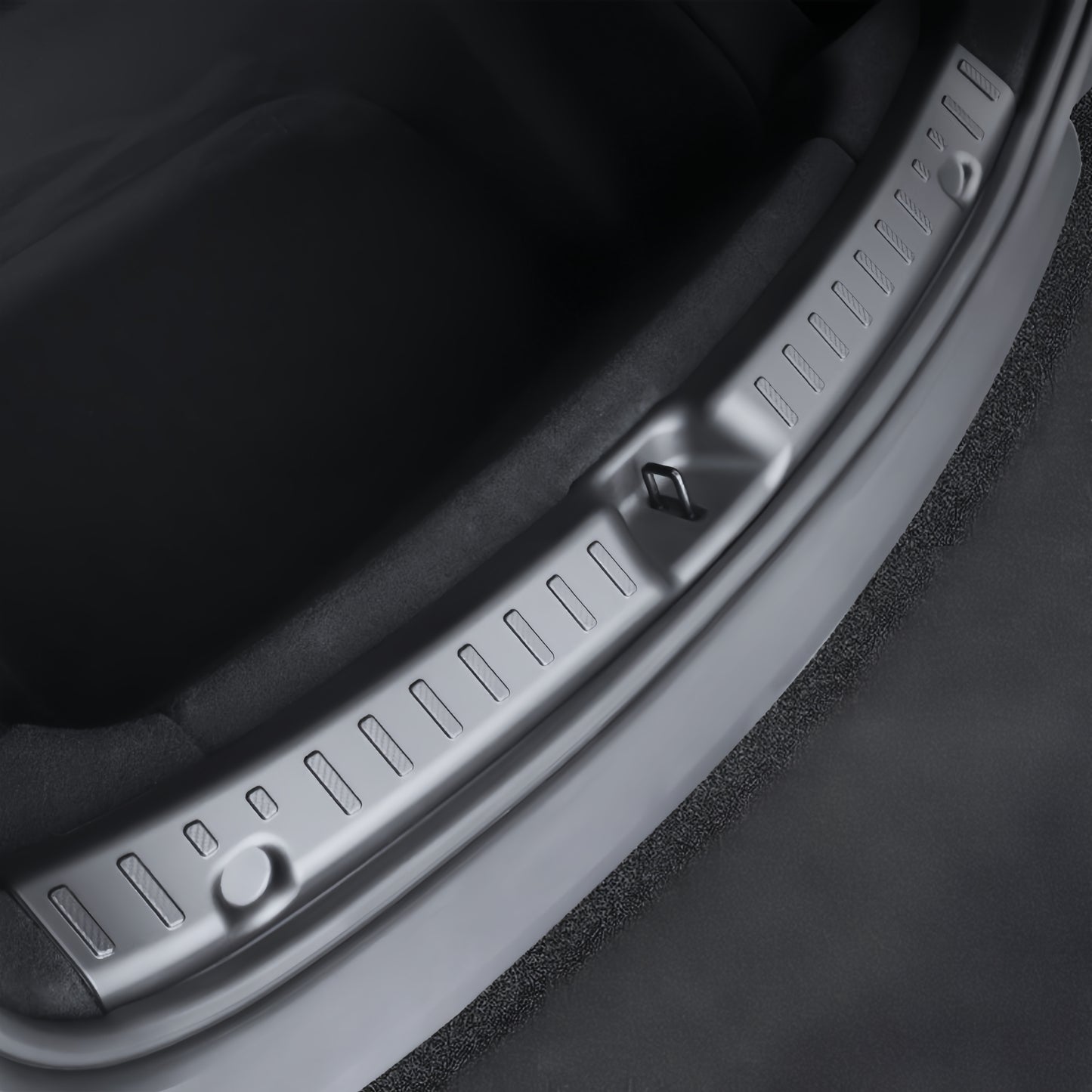 Anti-slip textured trunk mat for Tesla Model Y 2025, keeps cargo secure and prevents sliding