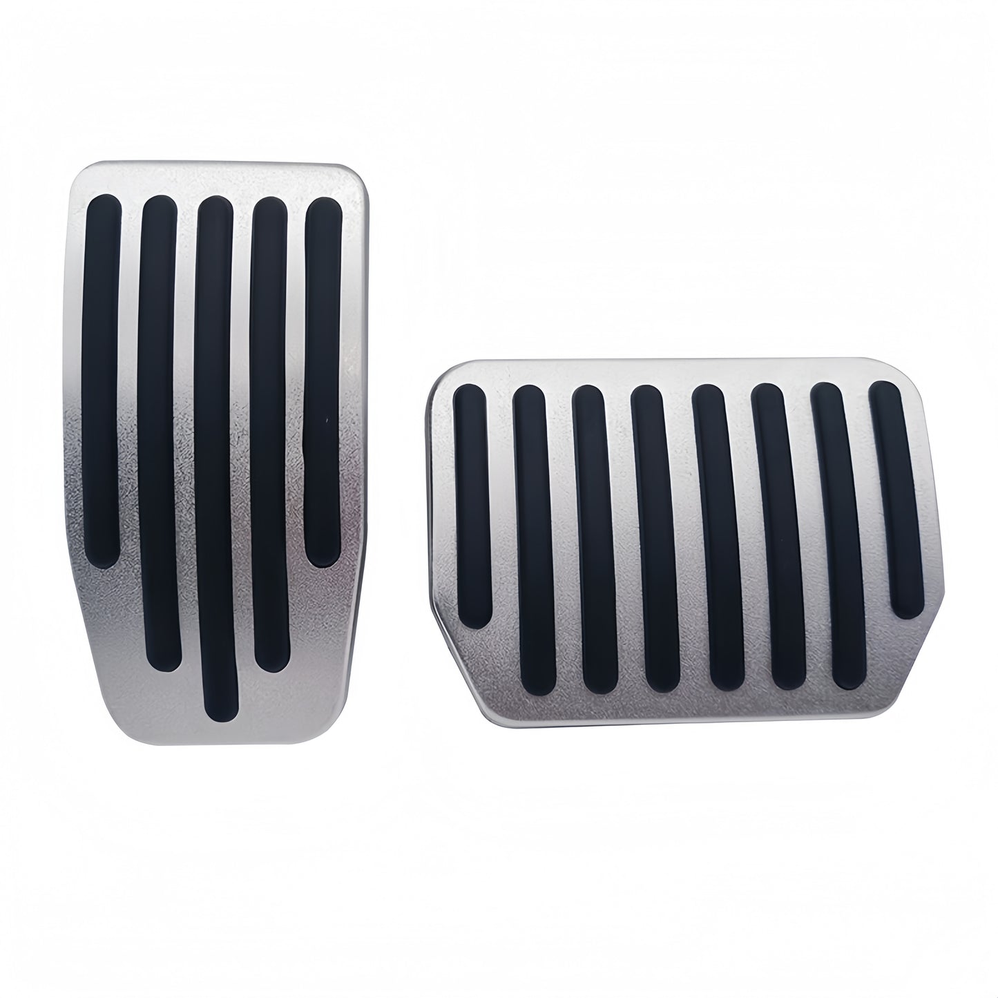 Performance aluminum pedal covers for Tesla Model 3 and Model Y, offering better foot grip and stylish interior enhancement