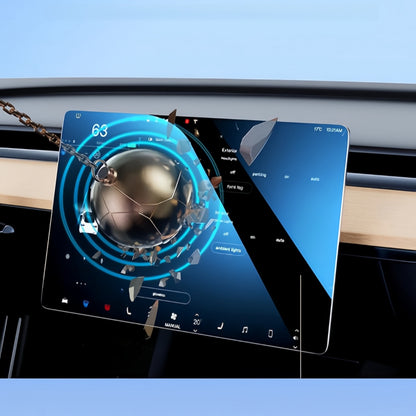 Easy, bubble-free installation for Tesla Model 3/Y screen protector, step-by-step guide included for smooth setup on front and rear displays