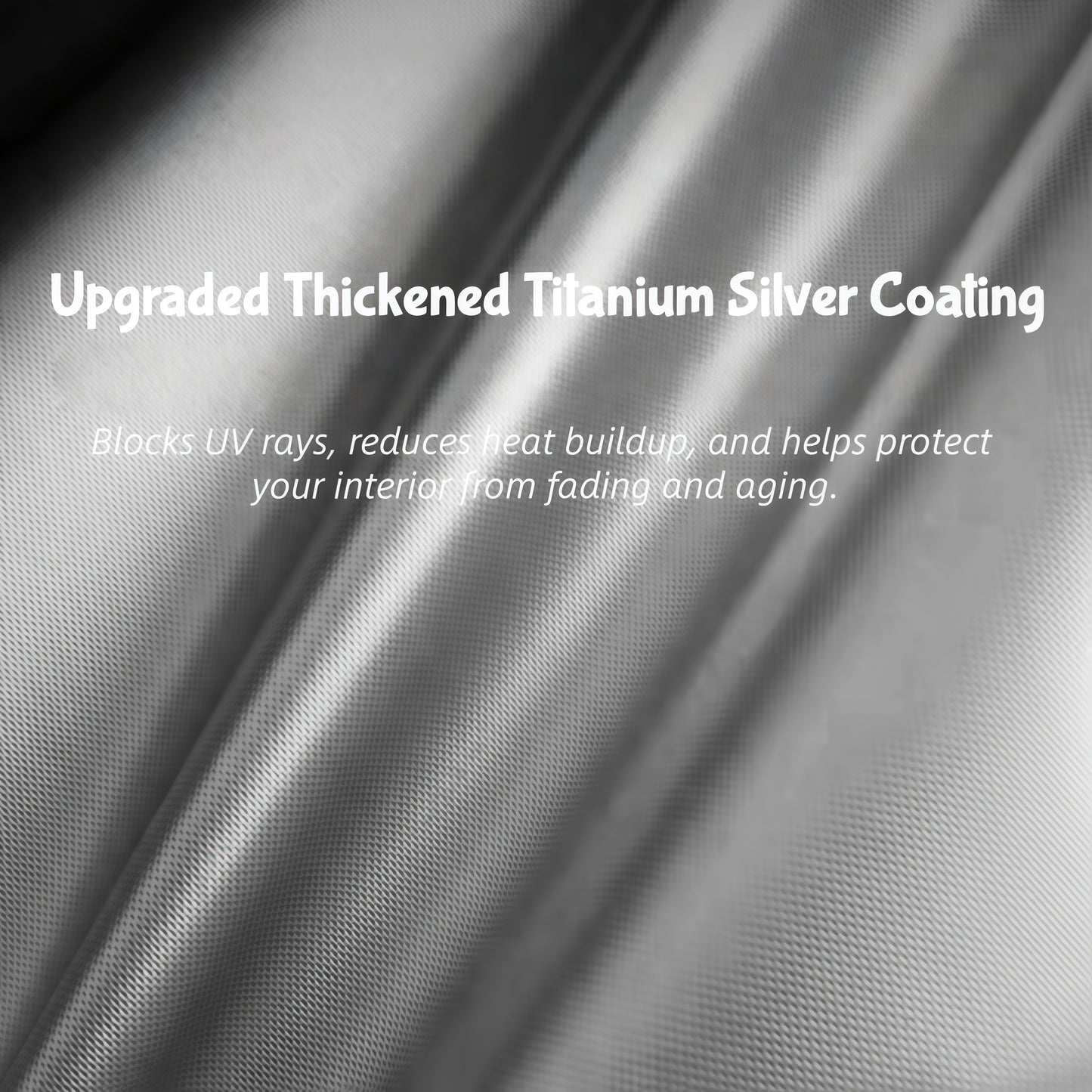 Titanium silver reflective Tesla windshield sunshade helps block sunlight and keep the interior cooler during hot summer days