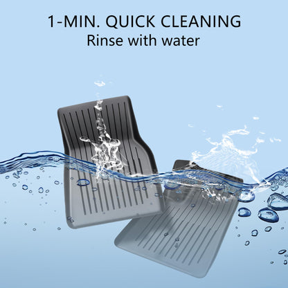 Custom fit TPE floor liners for Tesla Model 3 Highland with precision coverage and non-slip interior protection