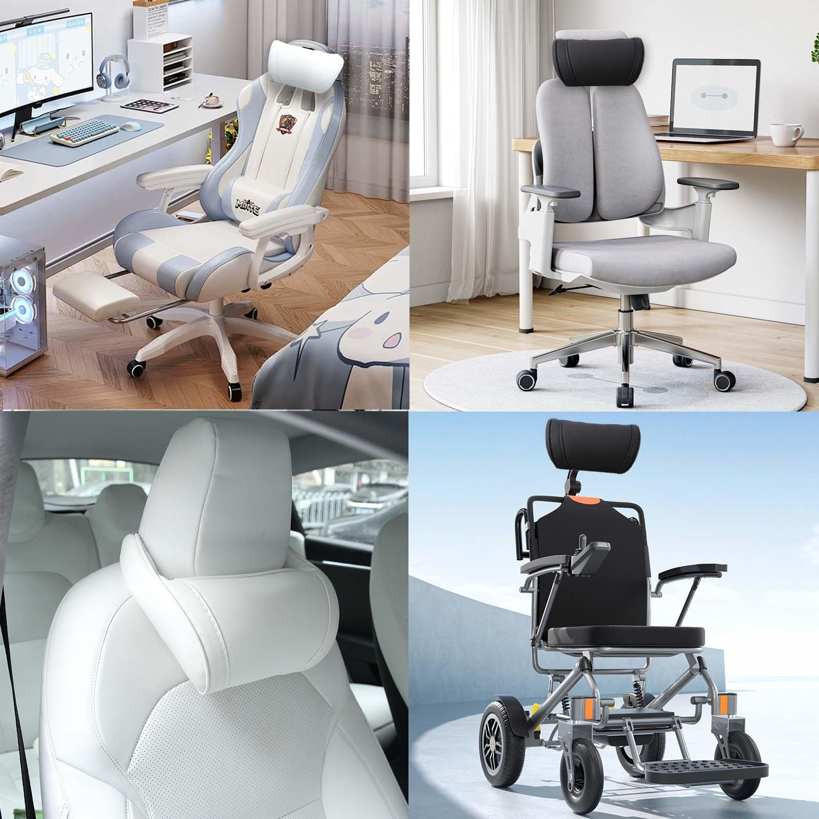 Universal fit car neck pillow suitable for SUVs, sedans, and trucks, offering consistent support for all seat types