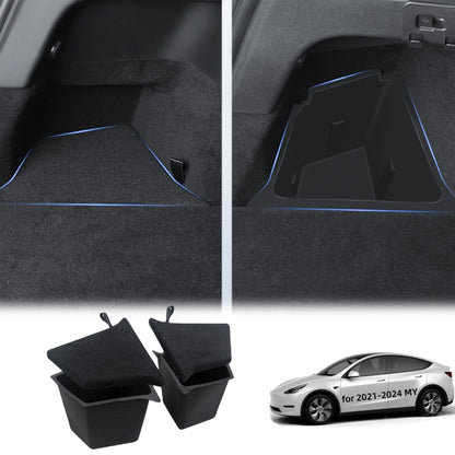 Rear Trunk Side Storage Organizer for 2021–2024 Model Y (5-Seater Only)
